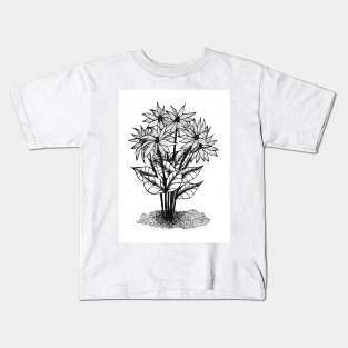 Abstract Daisies Kids T-Shirt